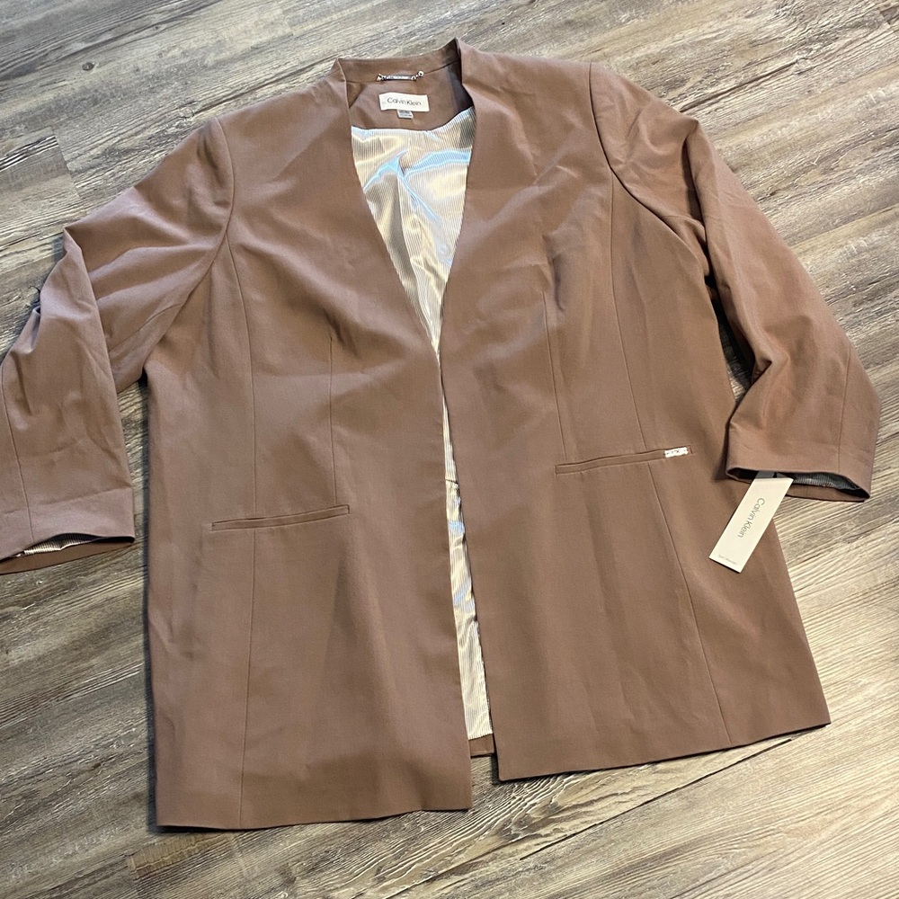 NWT CALVIN KLEIN Cocoa Suit Blazer 22W